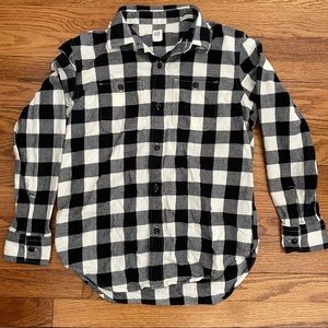 Gap Kids black and white flannel shirt size XL